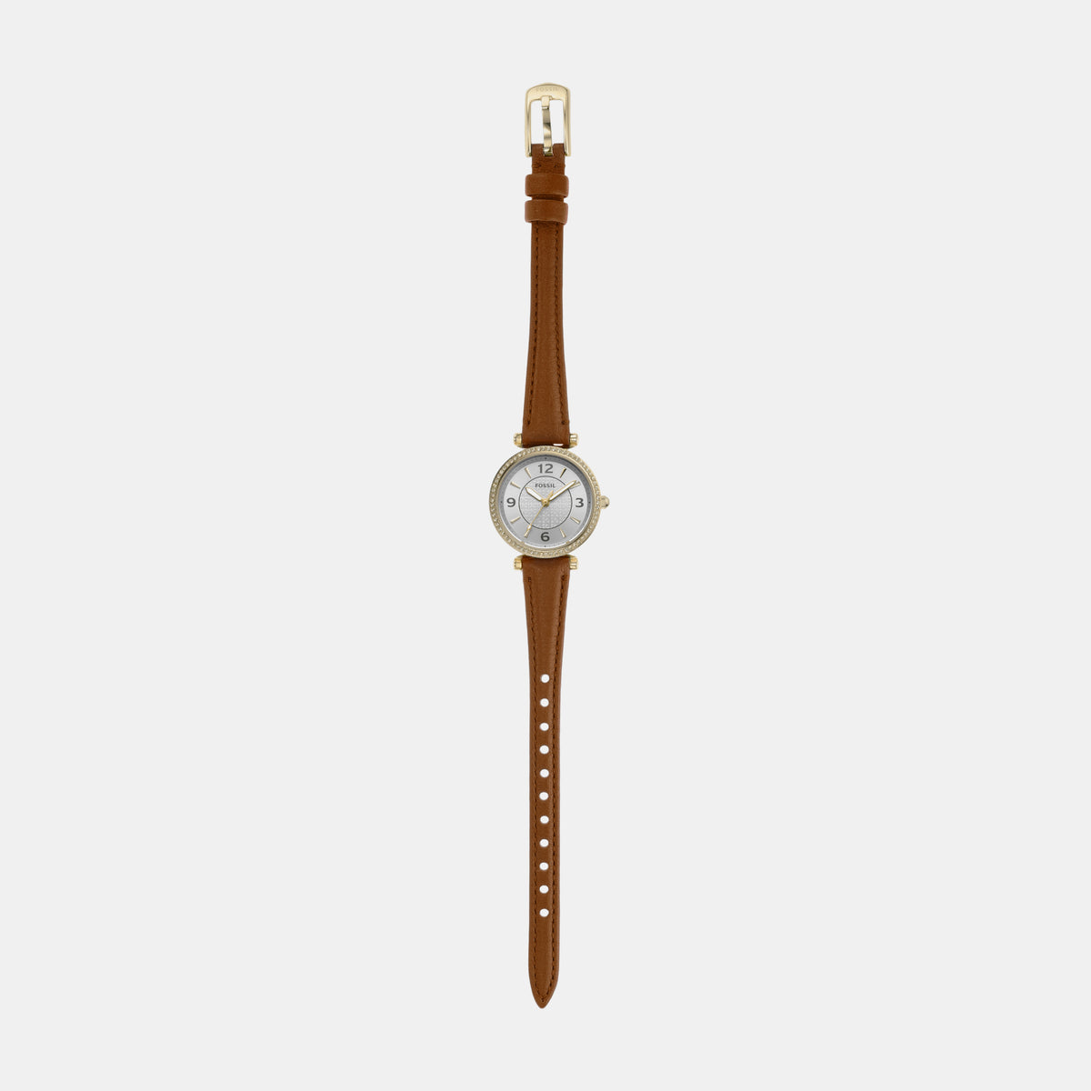 Carlie Women Quartz Silver Dial Analog Leather Watch ES5297