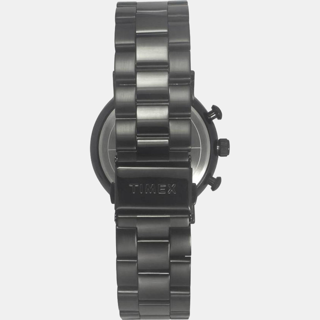 Fashion Men Quartz Black Dial Chronograph Stainless Steel Watch TWEG20010