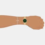 Classics Women Quartz Green Dial Analog Stainless Steel Watch TWEL15803