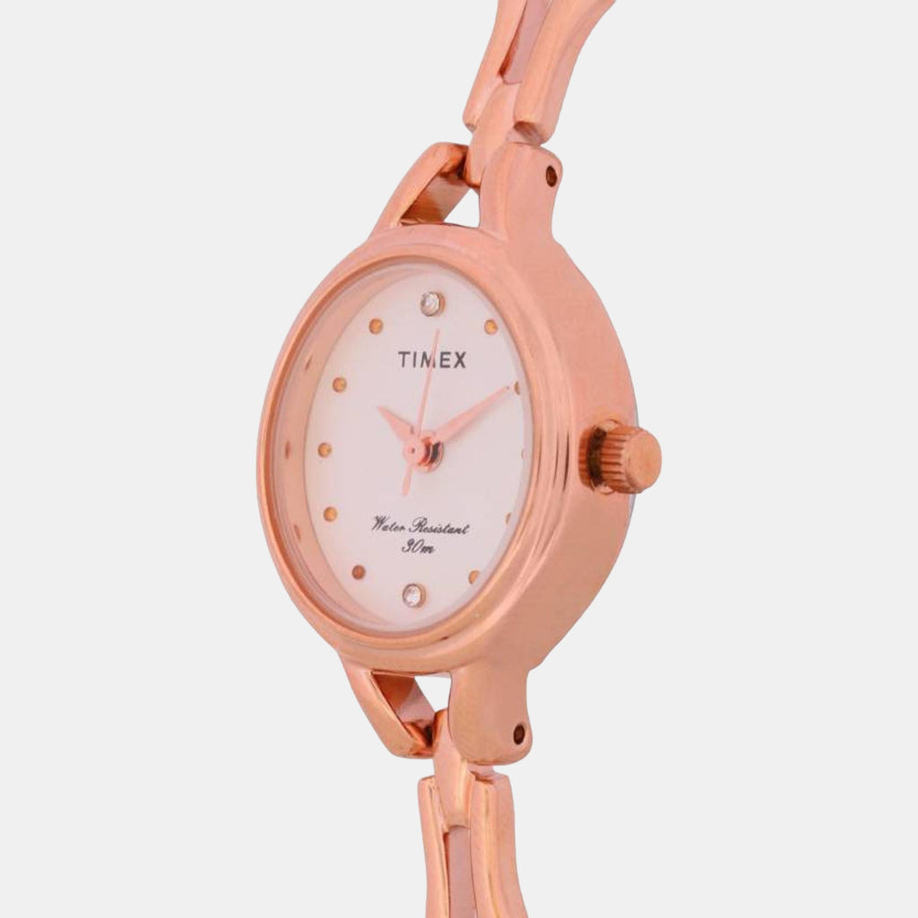 Women Quartz White Dial Analog Stainless Steel Watch TW0TL9310