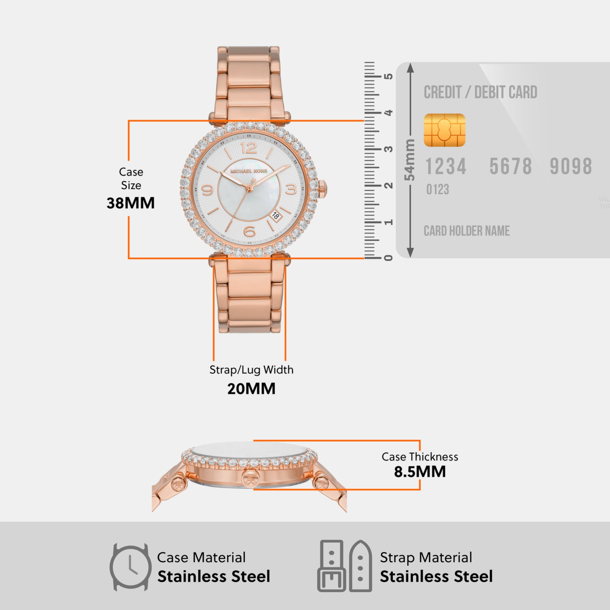 Michael Kors Stainless Steel Round watch