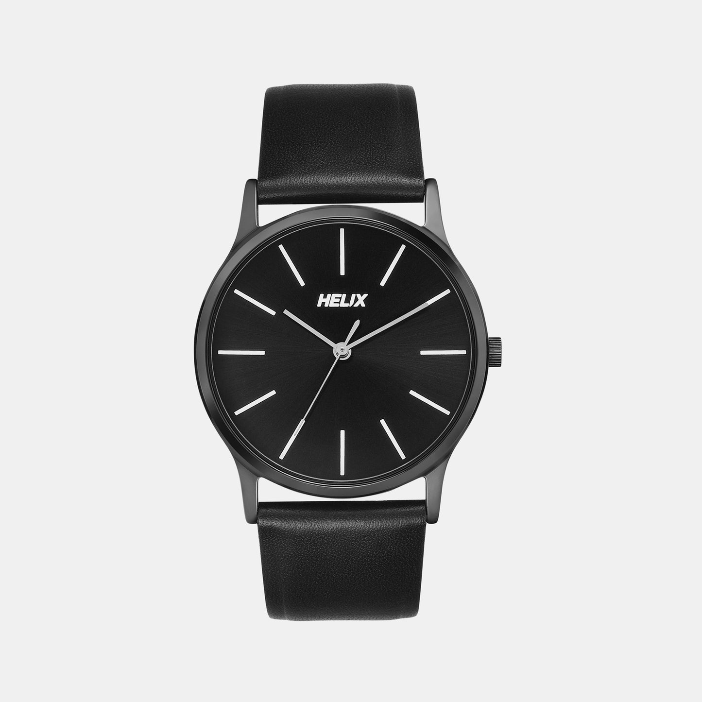 Male Black Analog Leather Watch TW054HG04