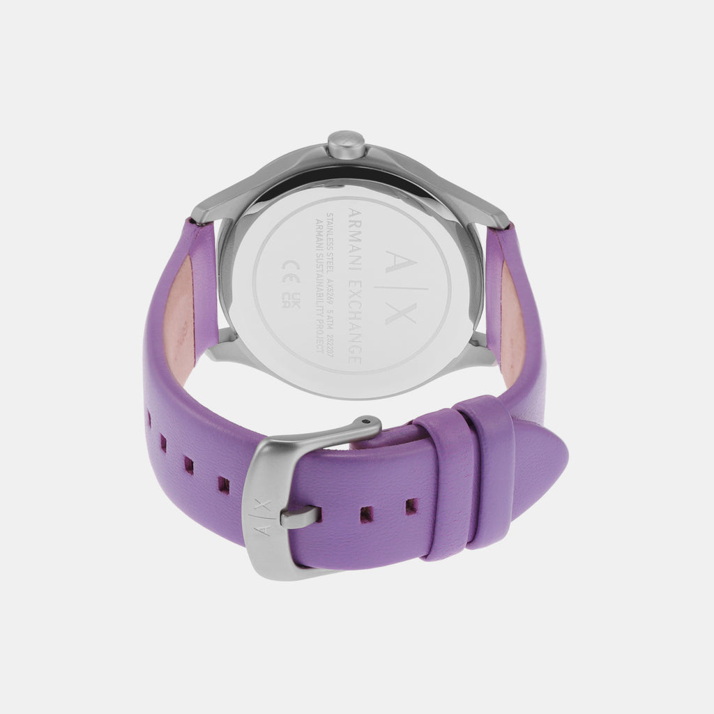 Armani Exchange Women Round Purple watch