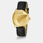 Guess Leather Champagne watch