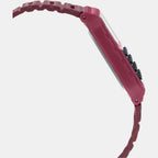 Casio Unisex Rectangular Red watch