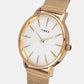 Fashion Women Quartz White Dial Analog Stainless Steel Watch TWEL15606