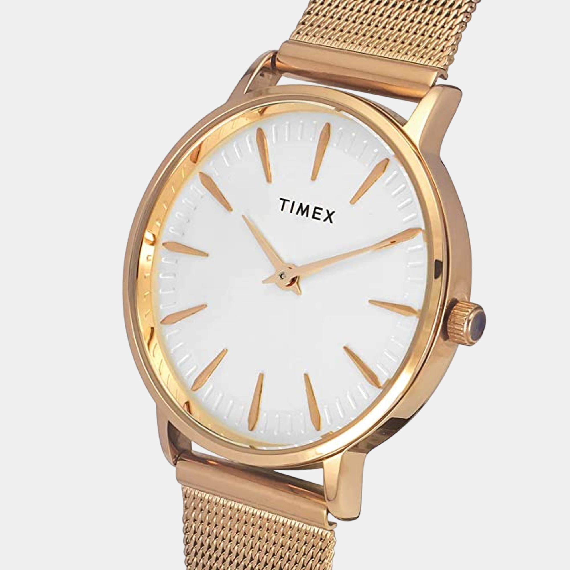 Fashion Women Quartz White Dial Analog Stainless Steel Watch TWEL15606