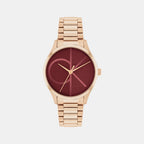 Calvin Klein Round Burgundy Analog watch