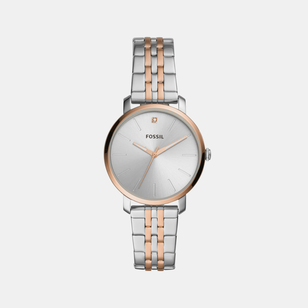 Fossil Round Silver Analog watch