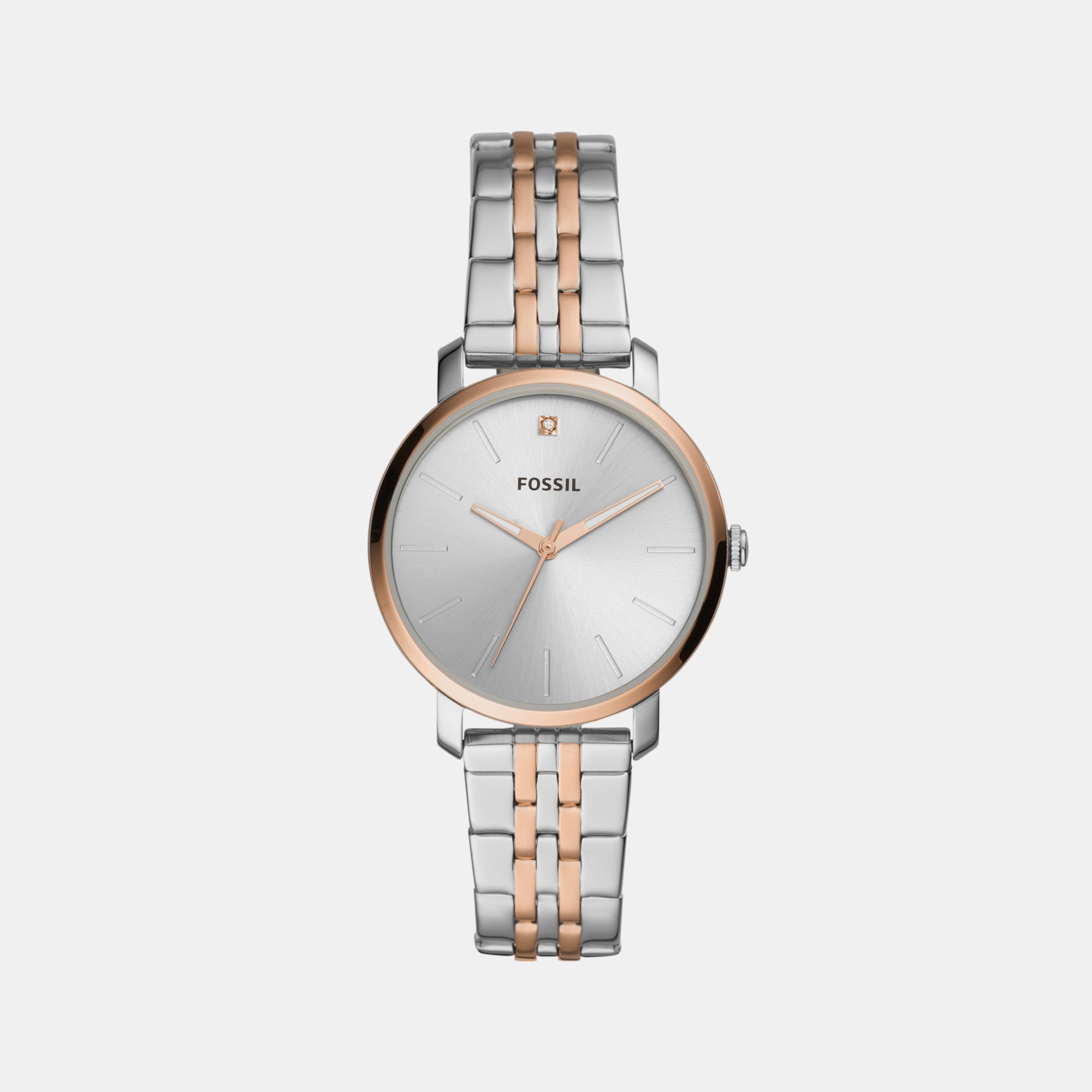 Fossil Round Silver Analog watch