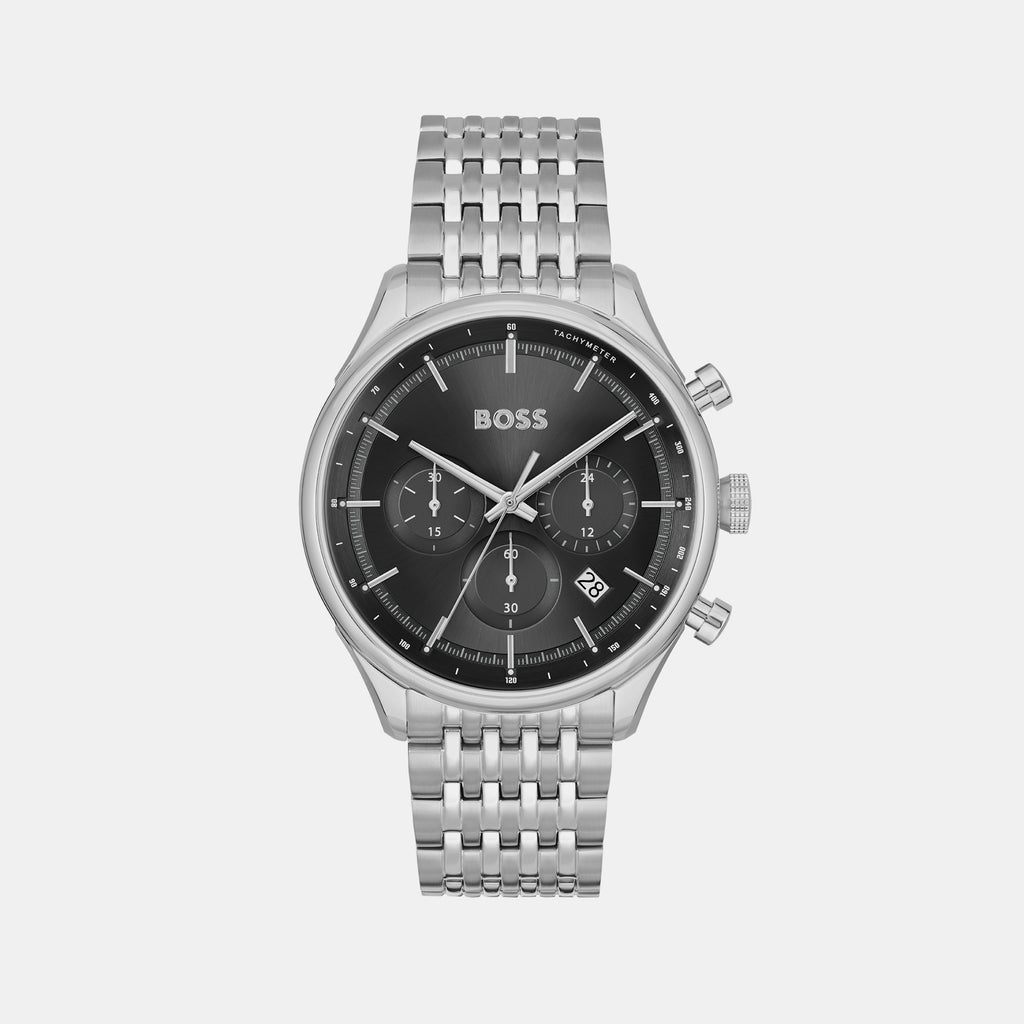 Boss Round Black Chronograph watch