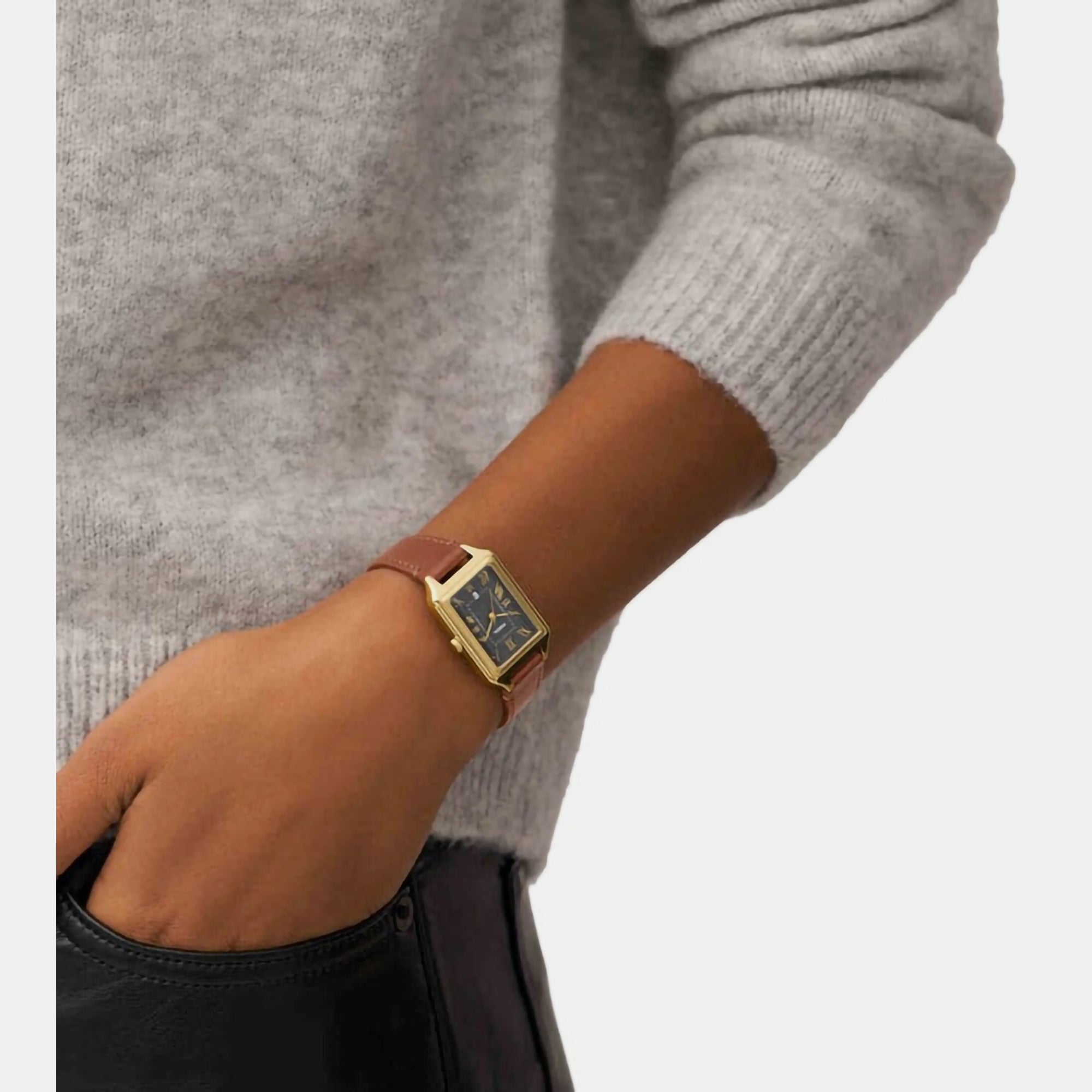 Fossil Rectangular Quartz Analog Women watch