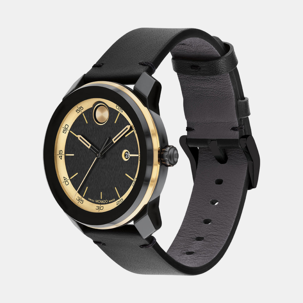 Movado Men Round Black watch