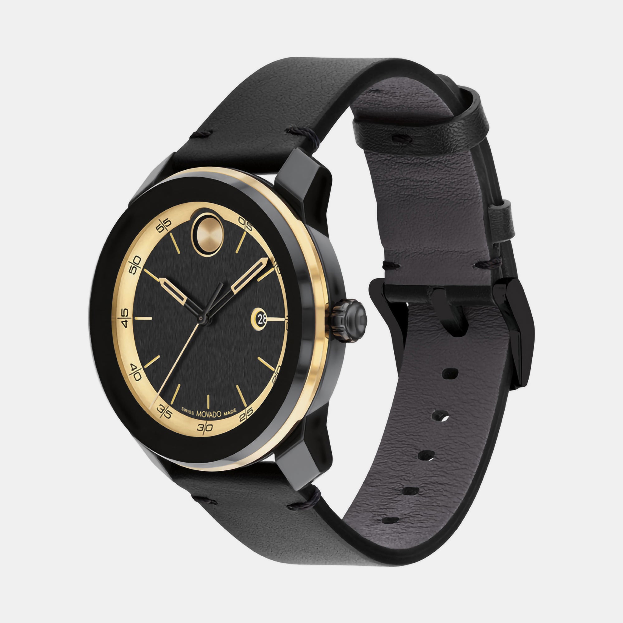 Movado Men Round Black watch