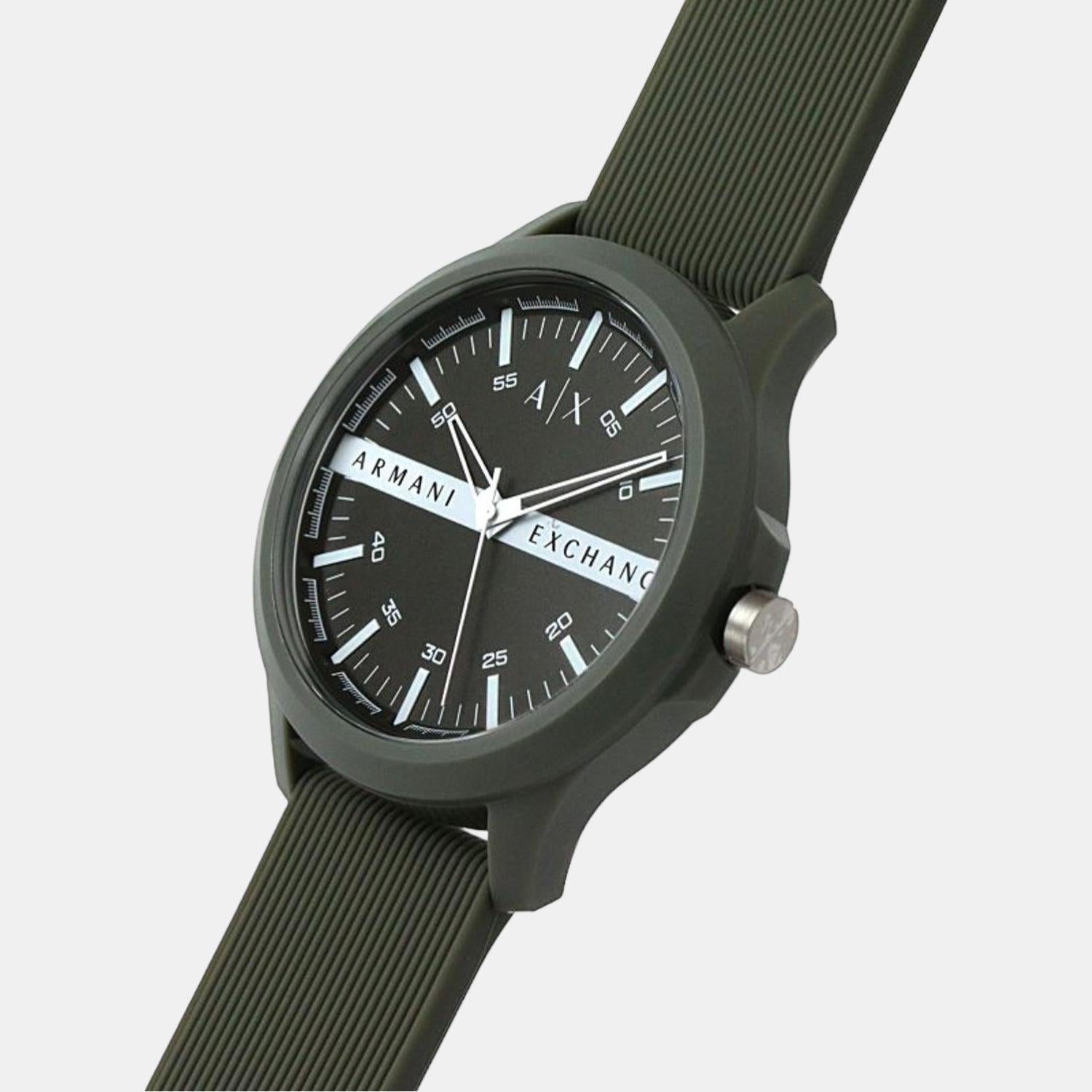 Armani Exchange Silicone Green watch