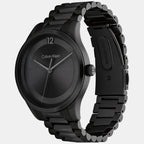 Ck Iconic Unisex Quartz Black Dial Analog Stainless Steel Watch 25200227