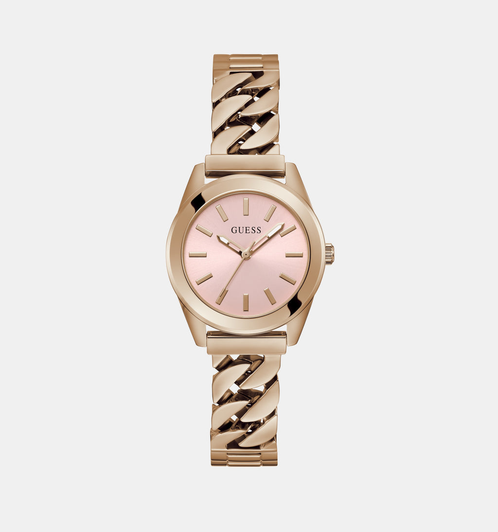 Guess Round Pink Analog watch