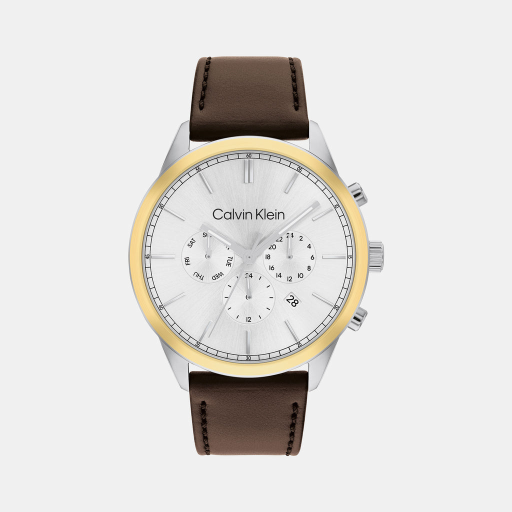 Calvin Klein Round Silver Chronograph watch