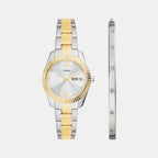 Fossil Round Silver Analog watch