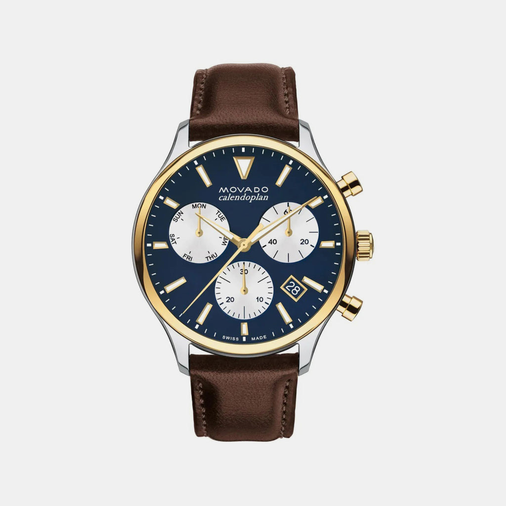 Movado Round Blue Chronograph watch