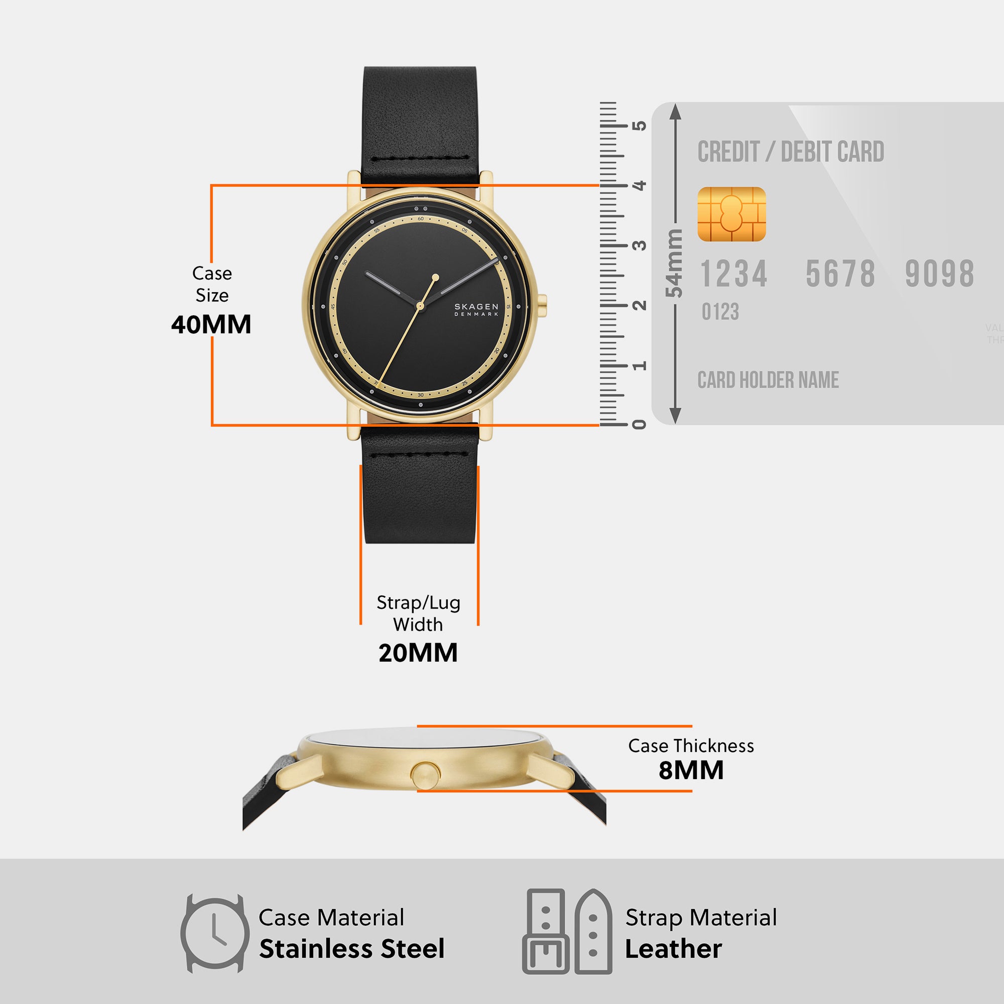 Skagen 30 mm Black Quartz watch