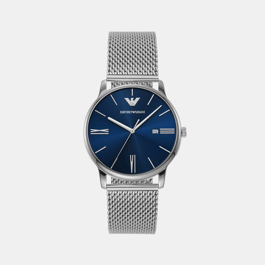 Male Blue Analog Stainless Steel Watch AR11571