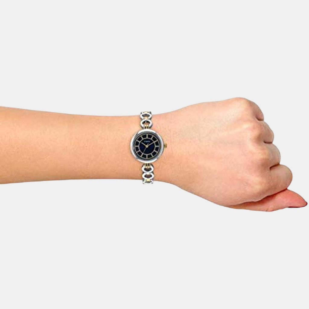 Women Quartz Blue Dial Analog Brass Watch TWEL11417