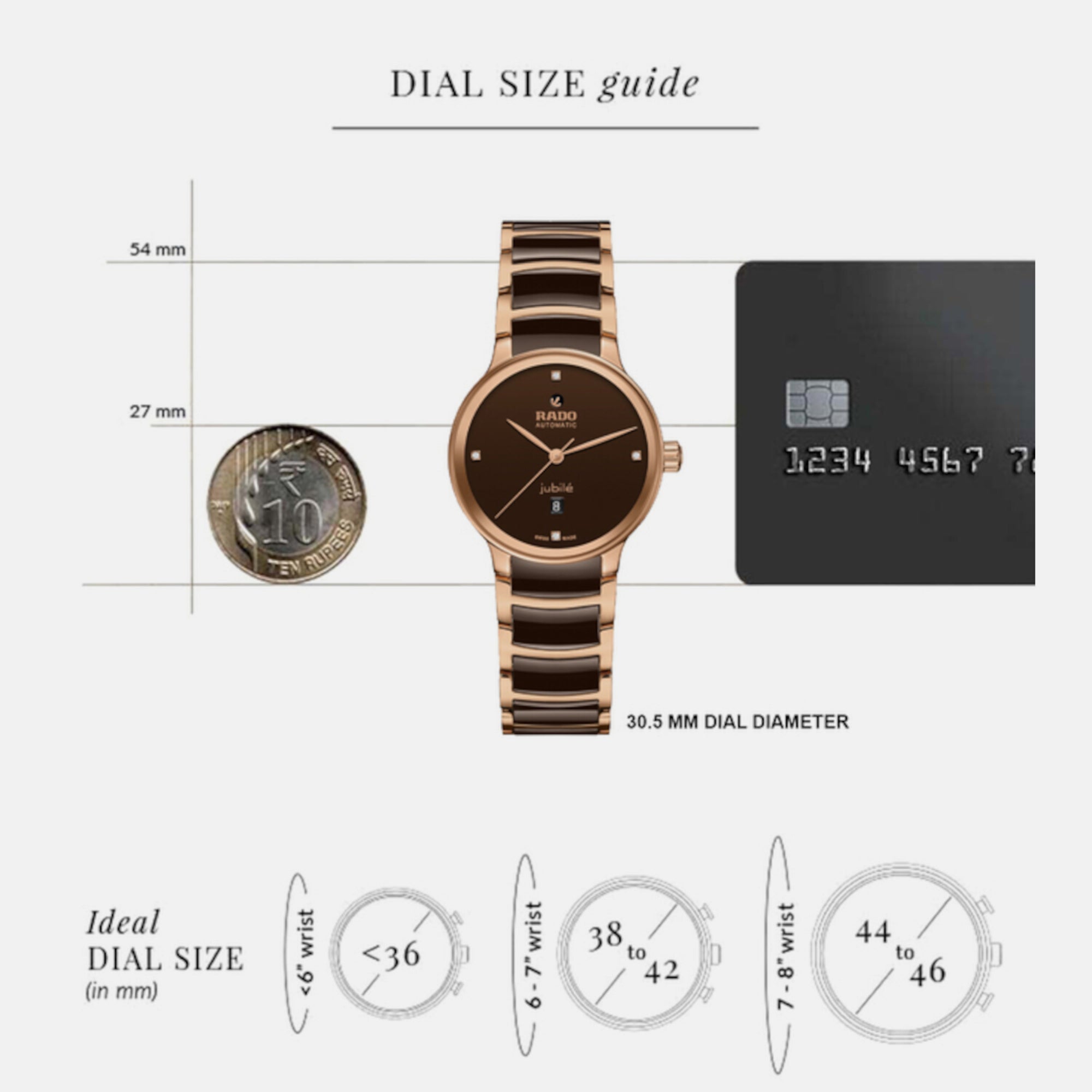 Rado Women Round Brown watch