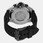 World Explorer Men Quartz Black Dial Chronograph Silicone Watch AR11515