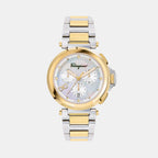 Ferragamo Round Mother Of Pearl Chronograph watch