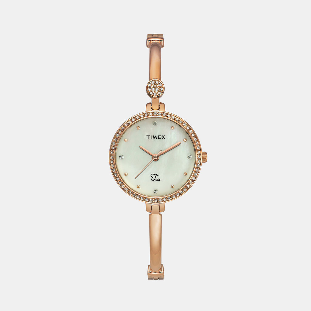 Timex Round Mother Of Pearl Analog watch