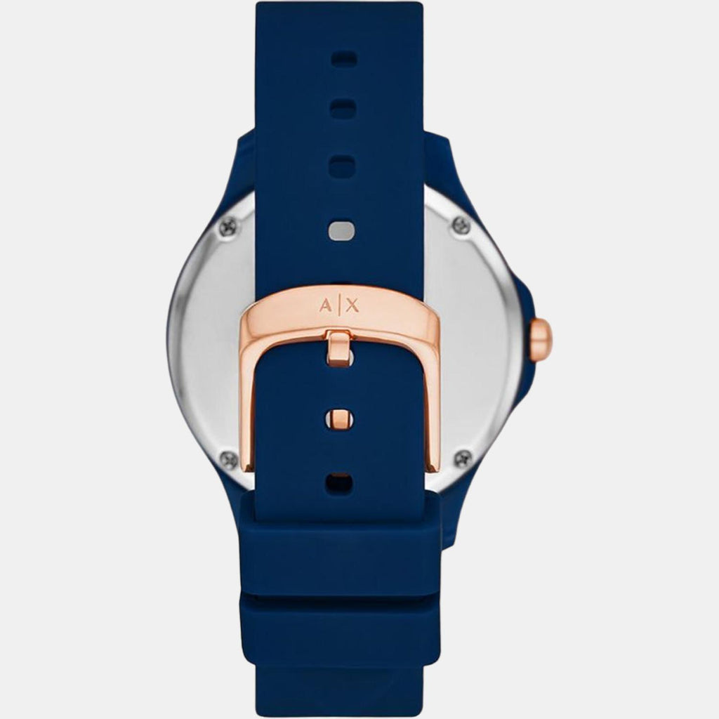 Armani Exchange Women Round Blue watch