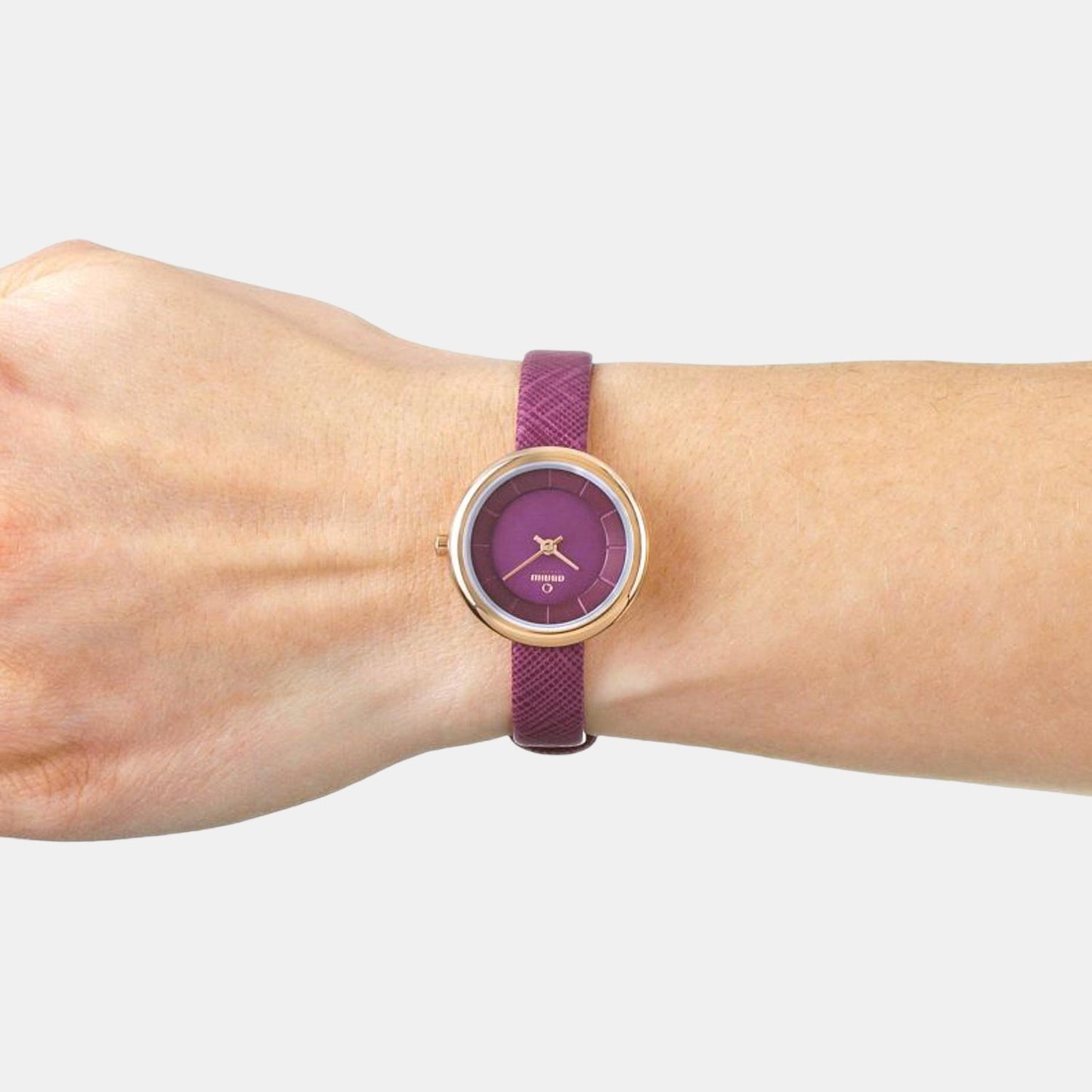 Women's Purple Analog Stainless Steel Watch V146LXVQRD