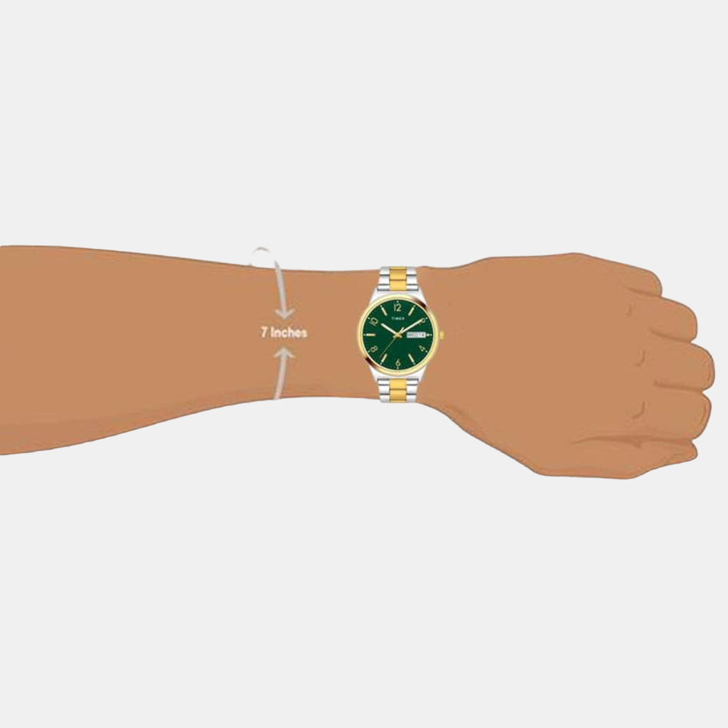 Classics Men Quartz Green Dial Analog Stainless Steel Watch TWTG10006