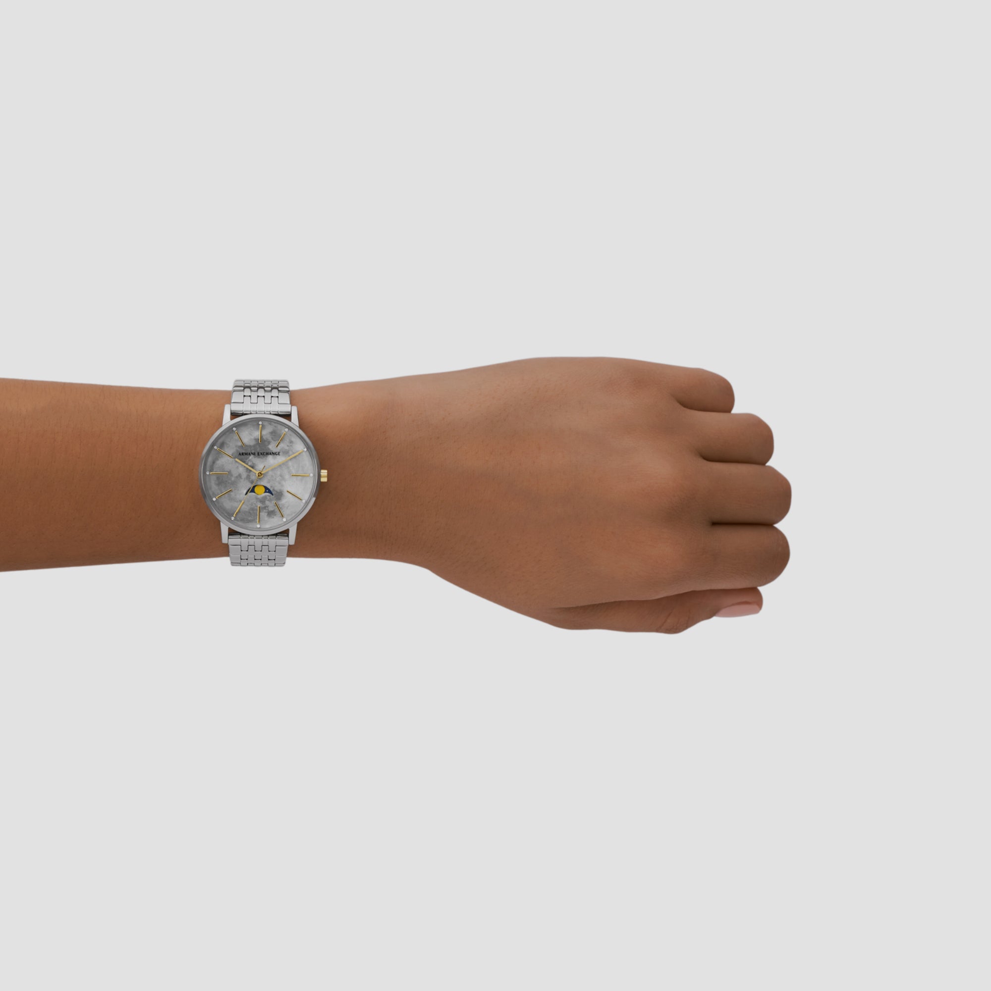 Armani Exchange Women Round Grey watch