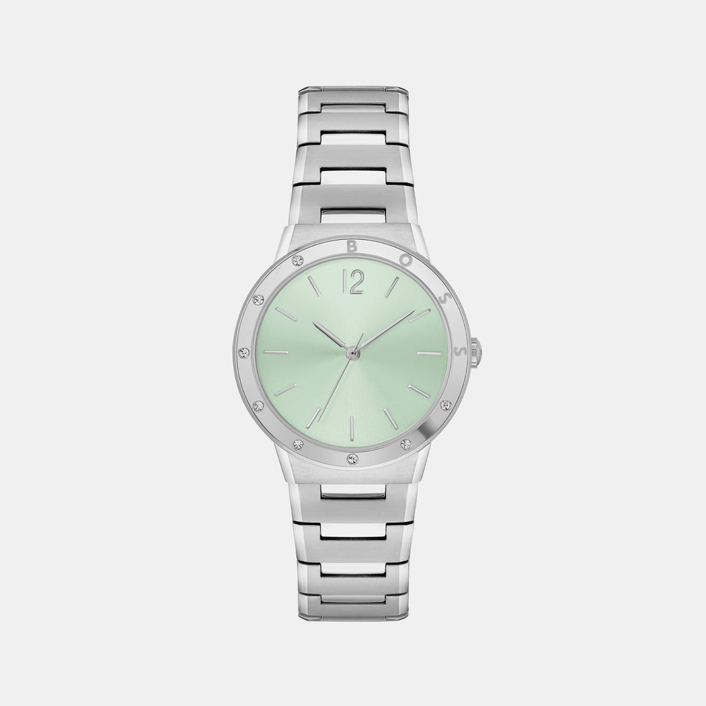 Boss Round Green Analog watch