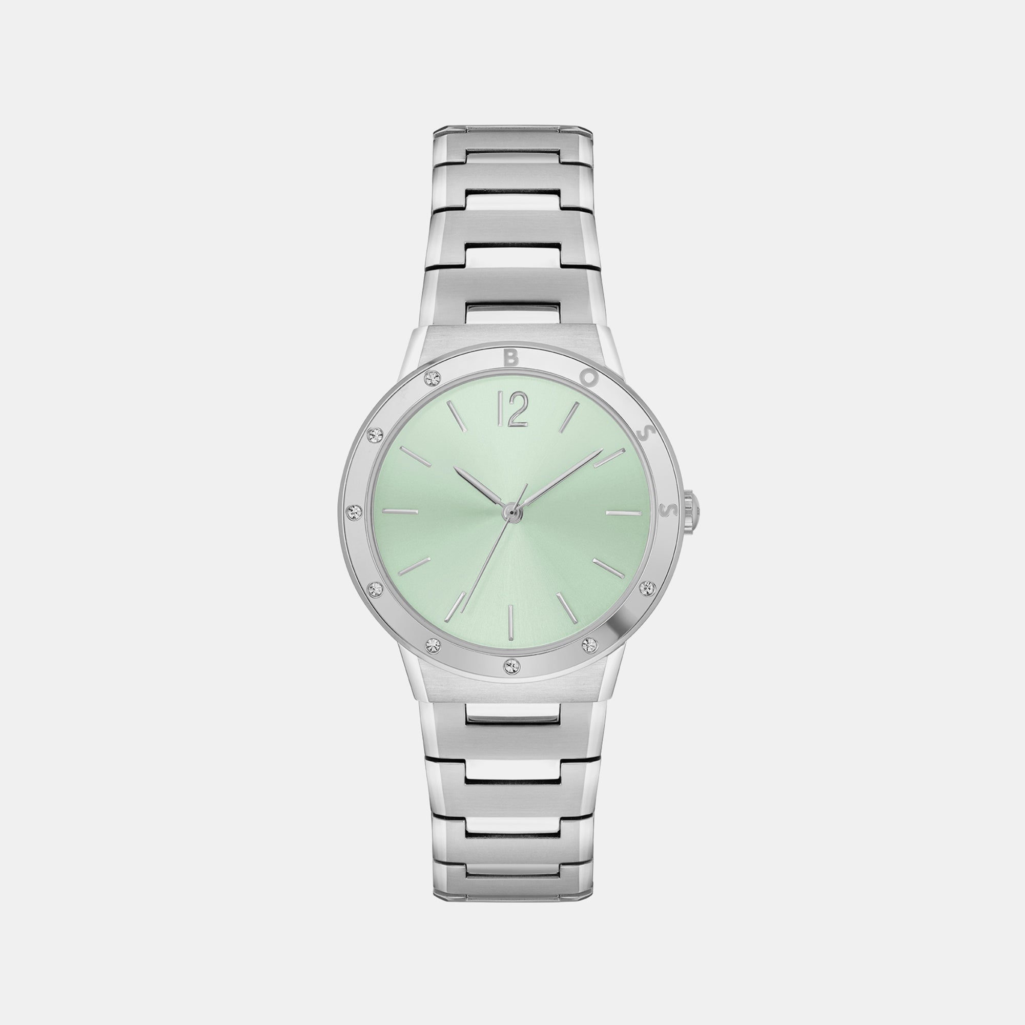 Boss Round Green Analog watch