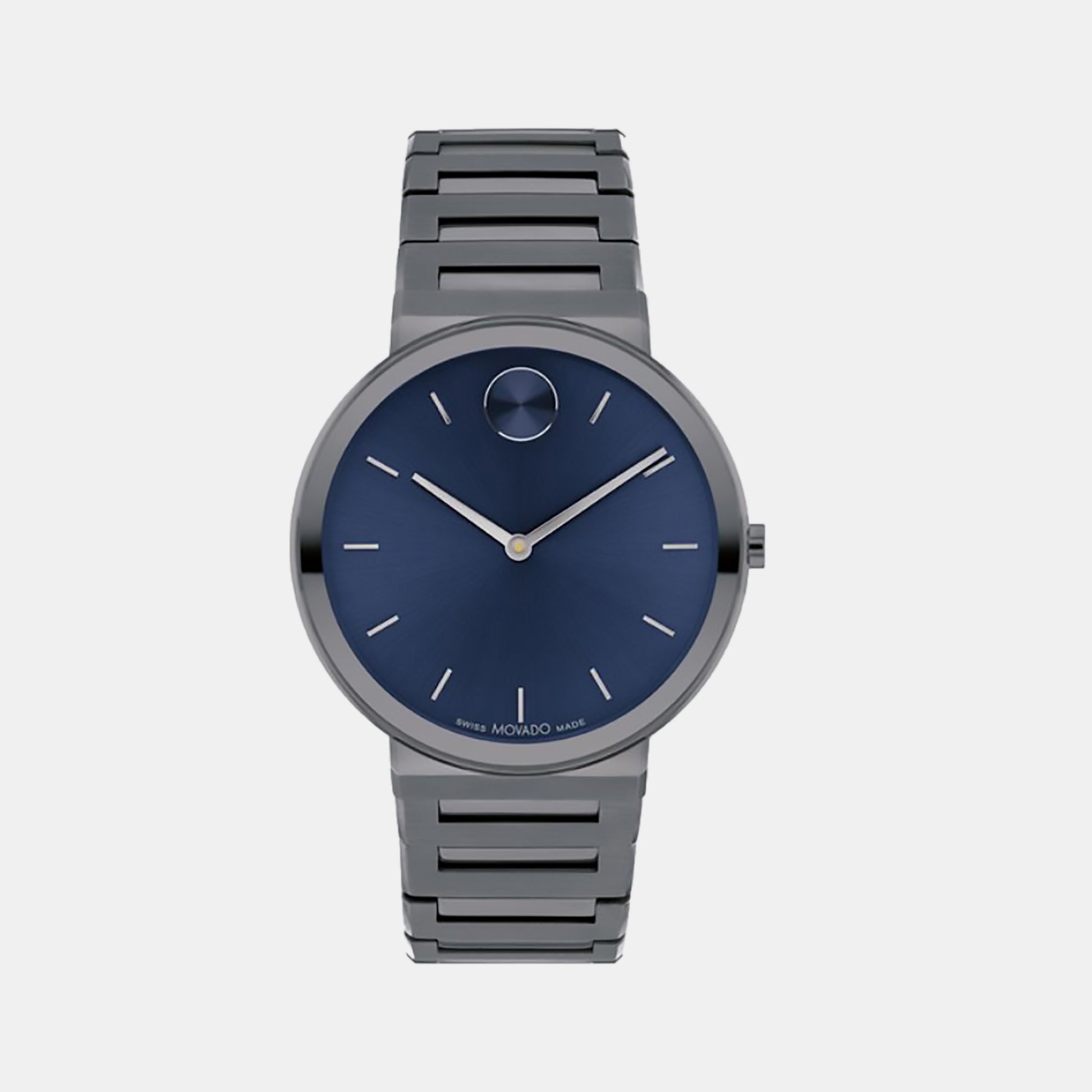 Bold Male Blue Analog Stainless Steel Watch 3601076