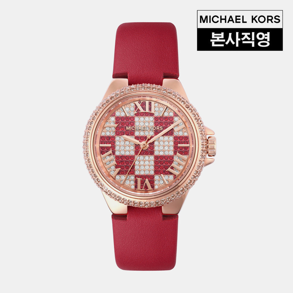 Camille Women Quartz Rose Gold Dial Analog Leather Watch MK4701