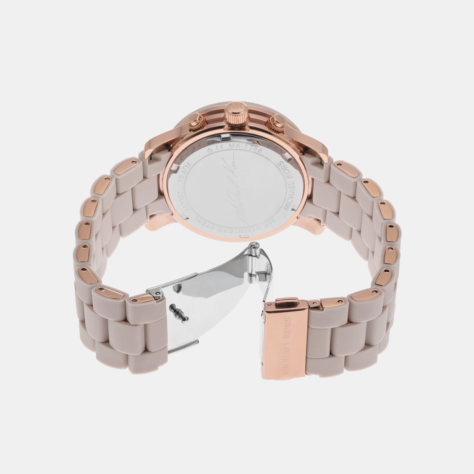 Female Runway Chronograph Rose Gold-Tone Stainless Steel and Wheat