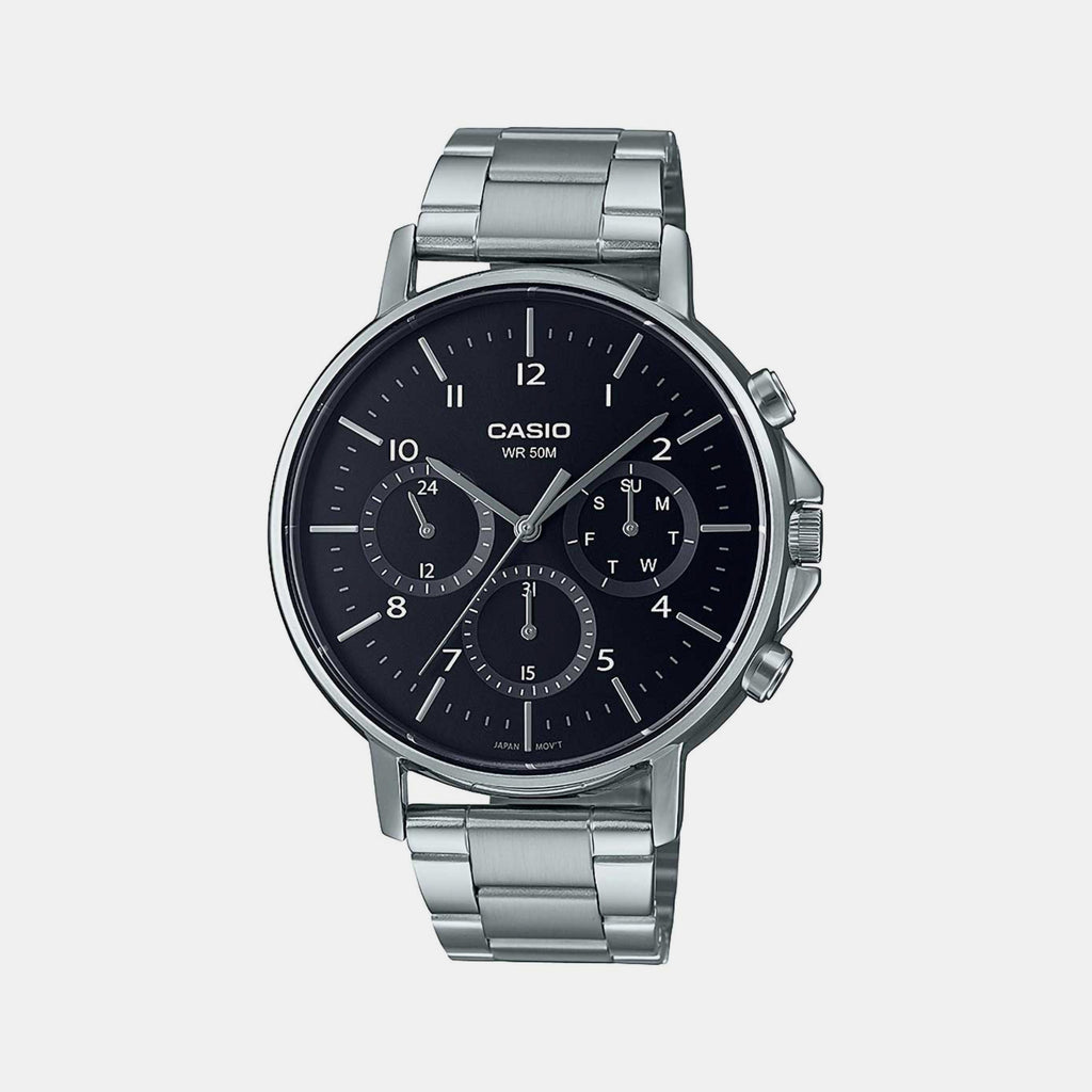 Casio Round Black Chronograph watch