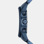 Hutton Men Quartz Blue Dial Chronograph Stainless Steel Watch MK9088