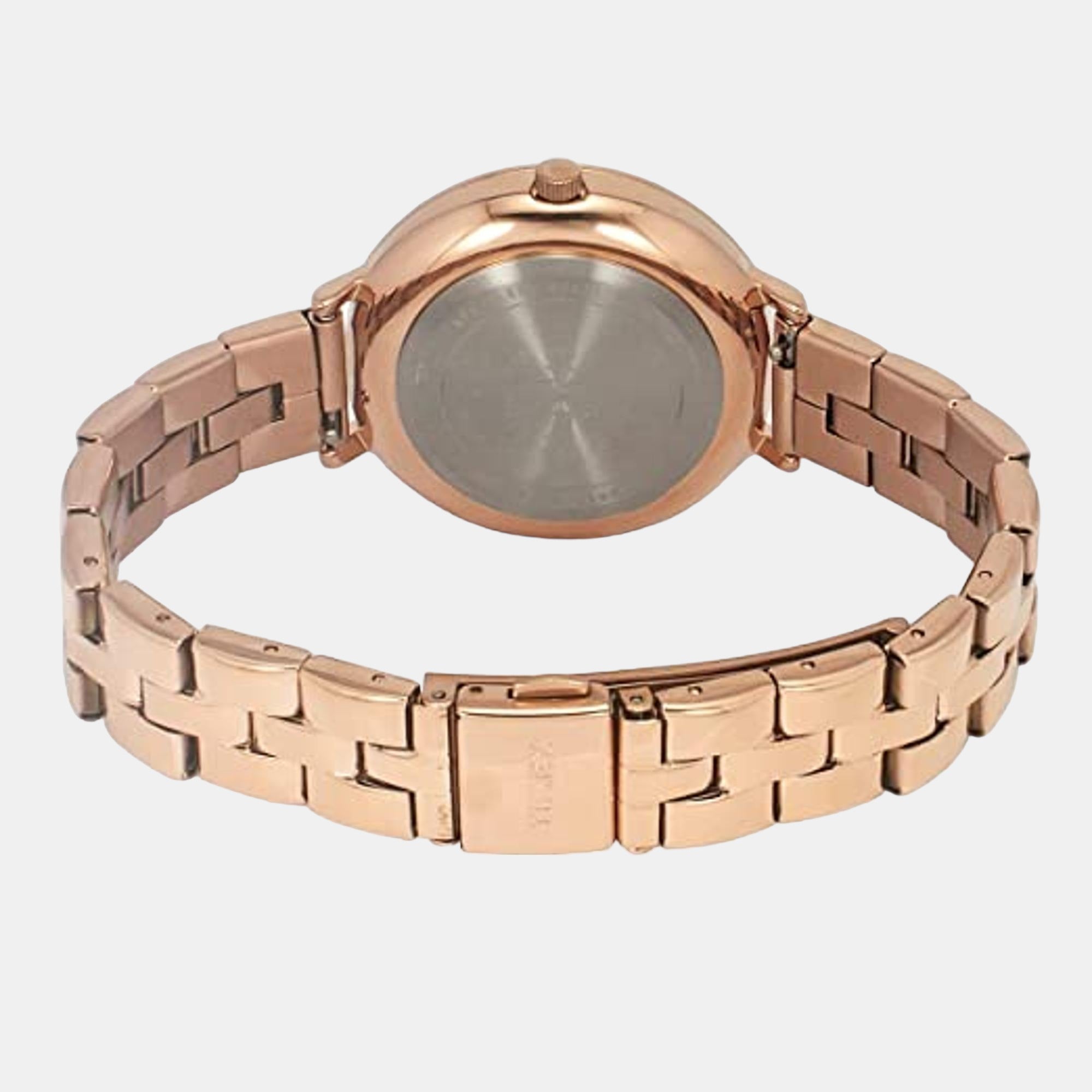 Fashion Women Quartz Silver Dial Analog Stainless Steel Watch TWEL14708