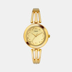 Timex Round Champagne Analog watch