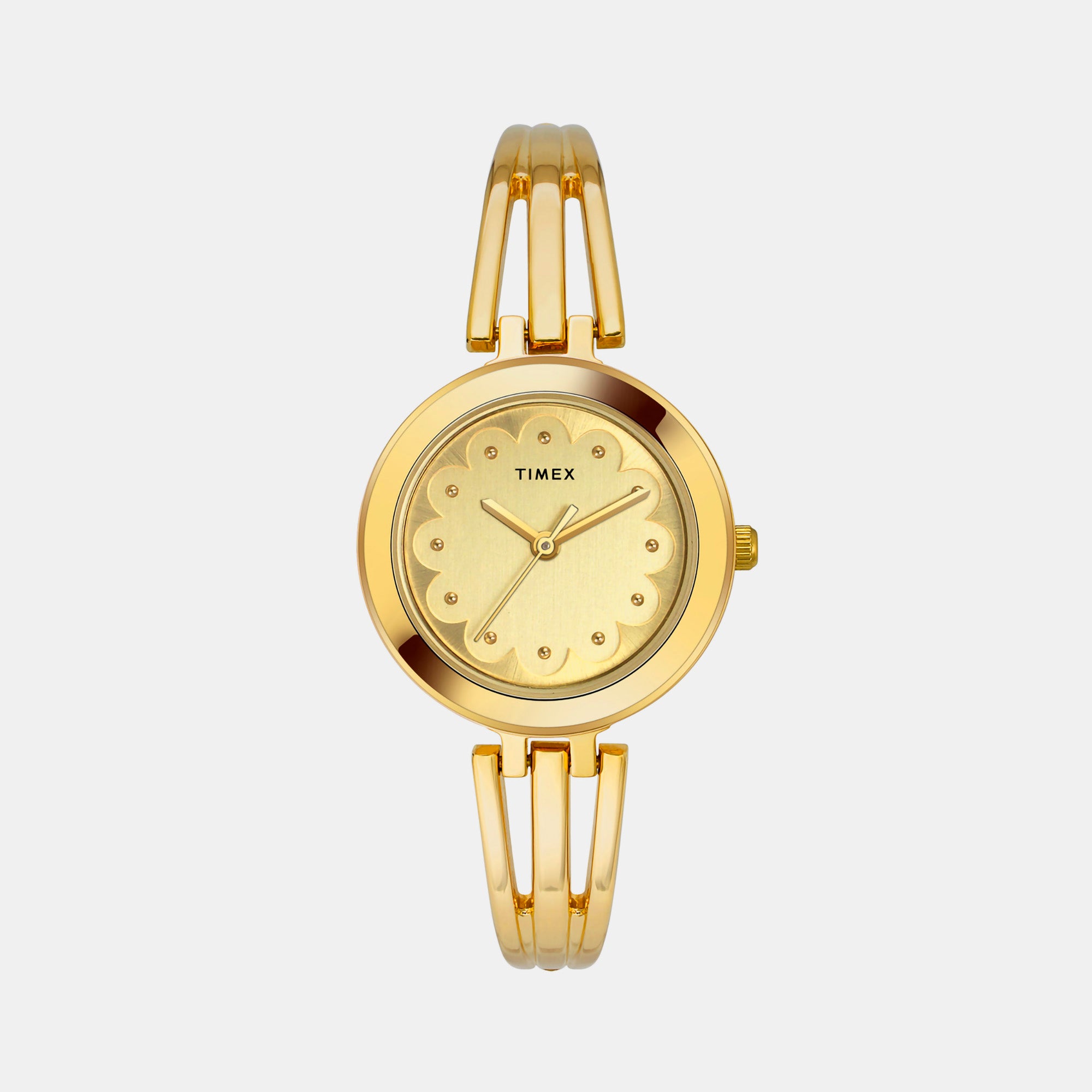 Timex Round Champagne Analog watch