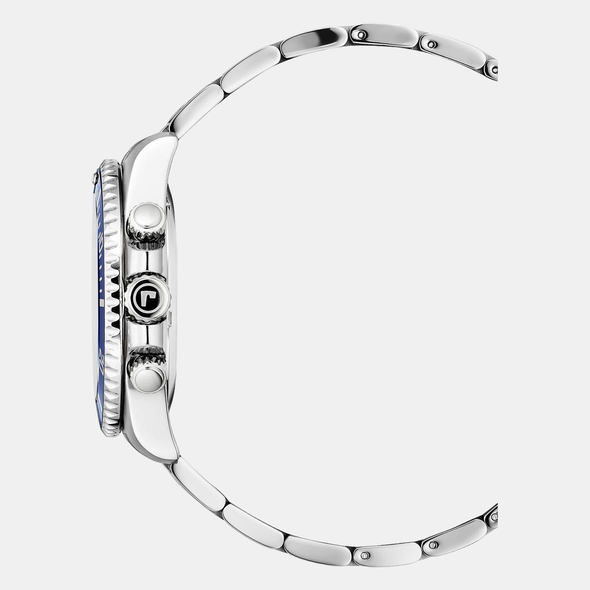 Deep Sea 100 Men Quartz Blue Dial Chronograph Stainless Steel Watch 851837 41 45 20