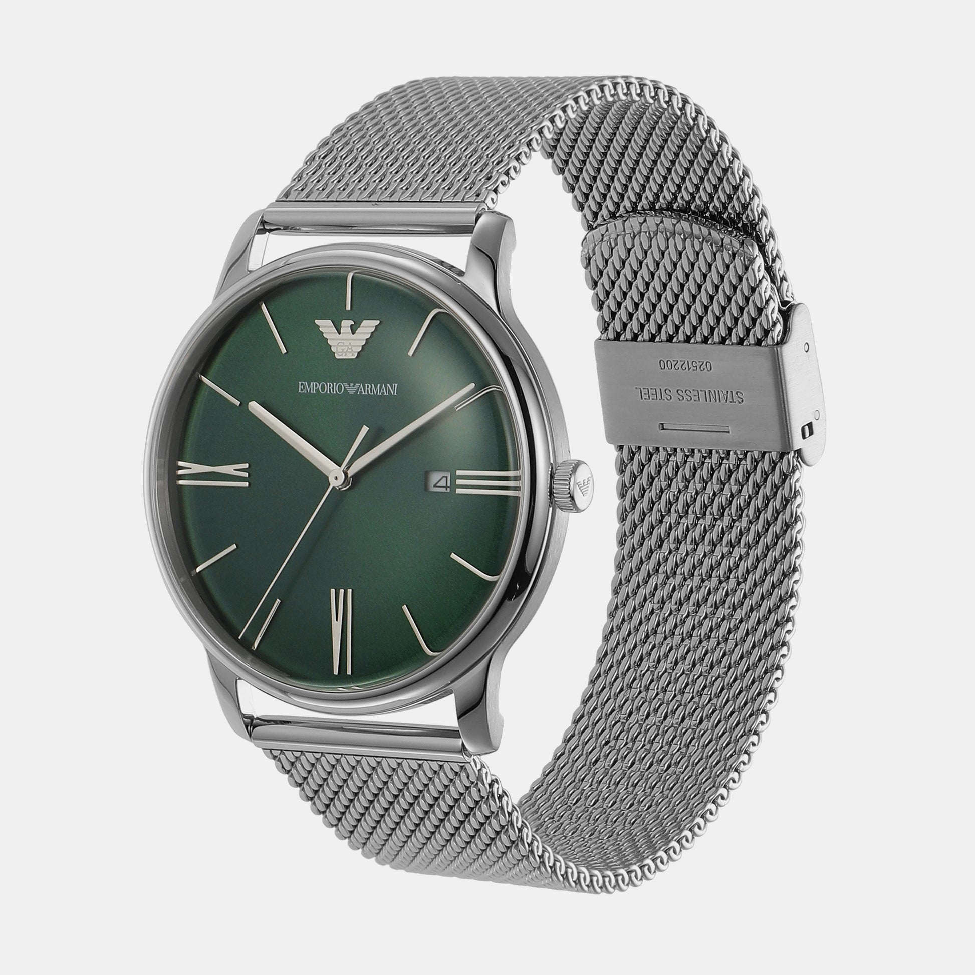 Male Green Analog Stainless Steel Watch AR11578 – Just In Time