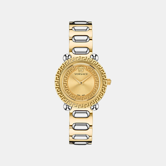 Female Gold Analog Stainless Steel Watch VE6I00423