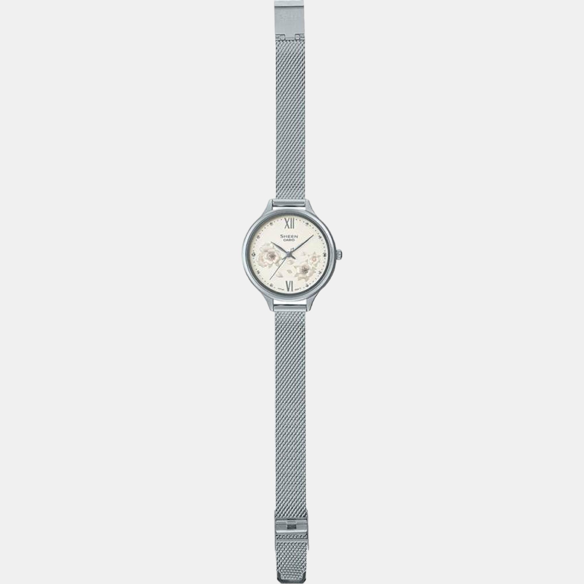 Sheen Women Quartz White Dial Chronograph Stainless Steel Watch SH275