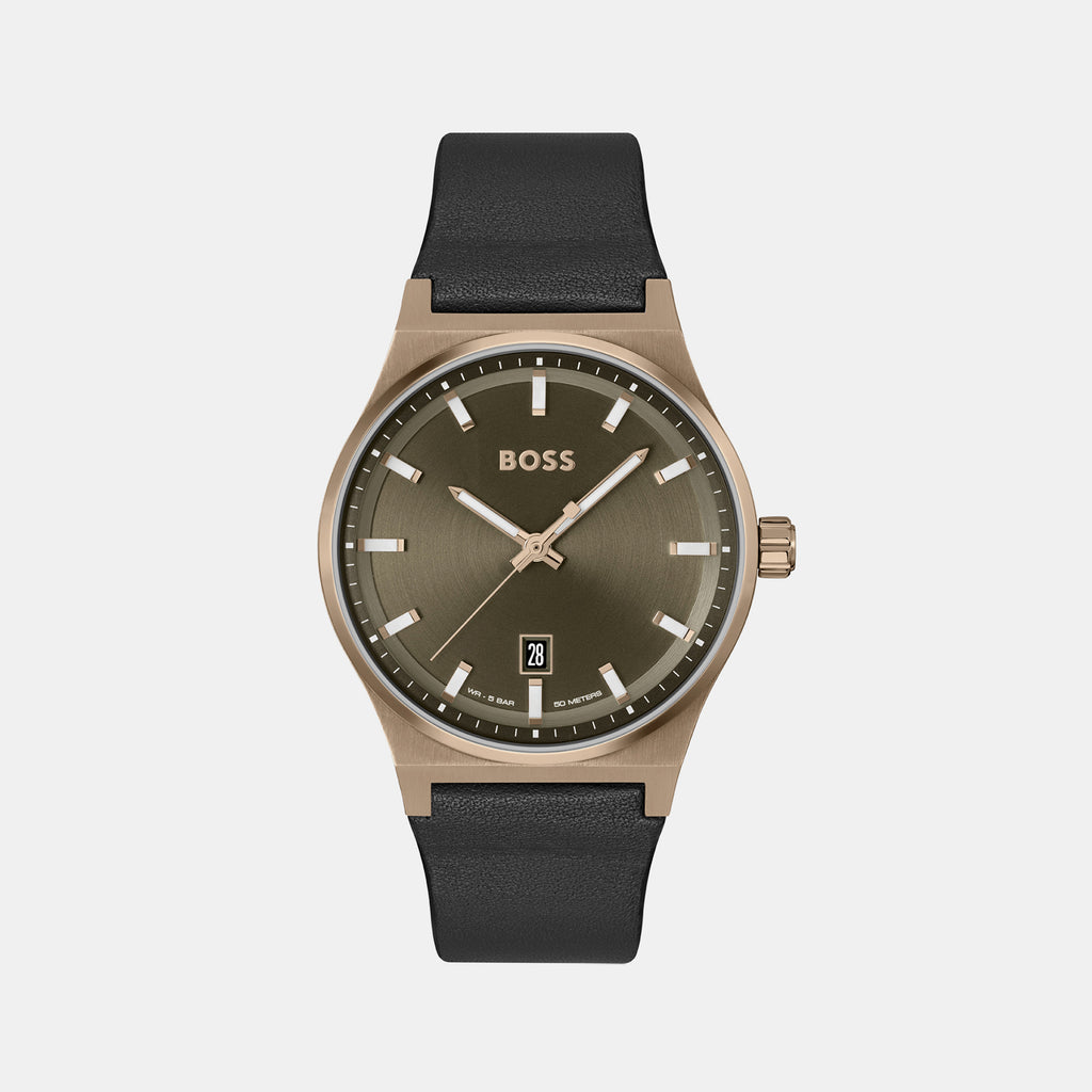 Boss Round Green Analog watch